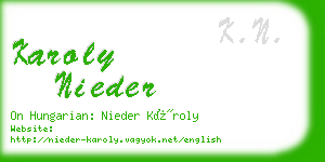 karoly nieder business card